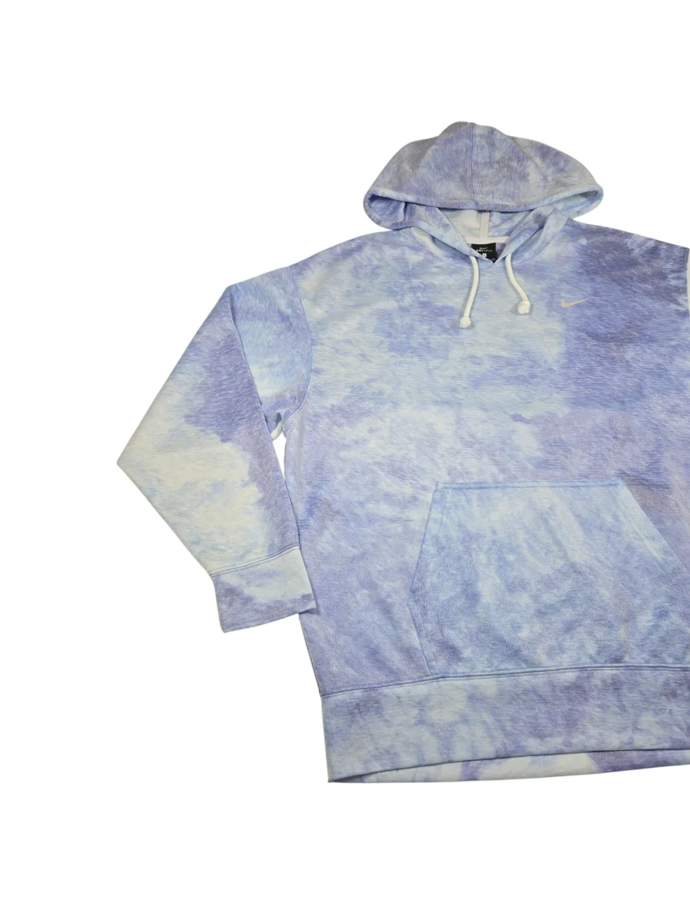 Nike Women's Blue/Purple Tie Dye Pockets Pullover Sweatshirt Hoodie, Size Small‎